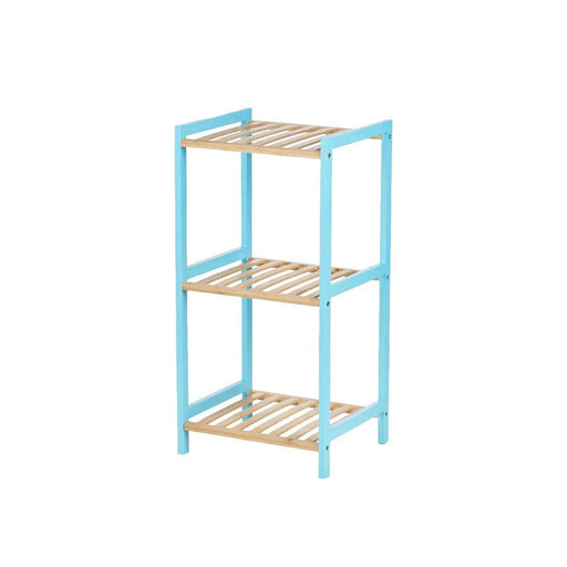 Bathroom Shelves 35 x 30 x 70 cm Blue Natural Bamboo Pine