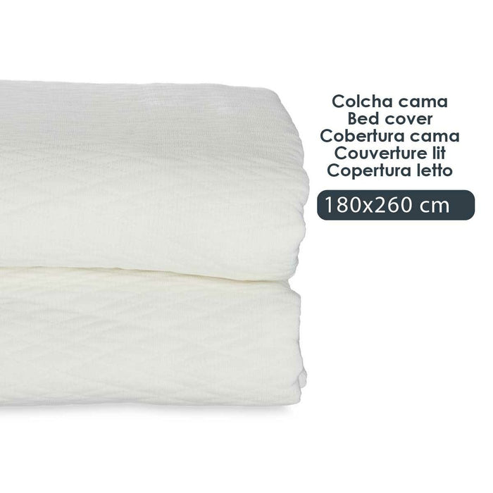 Bedspread (quilt) Rhombus White (180 x 260 cm)