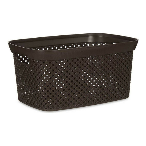 Basket 24 x 17 x 35 cm Brown Plastic 10 L