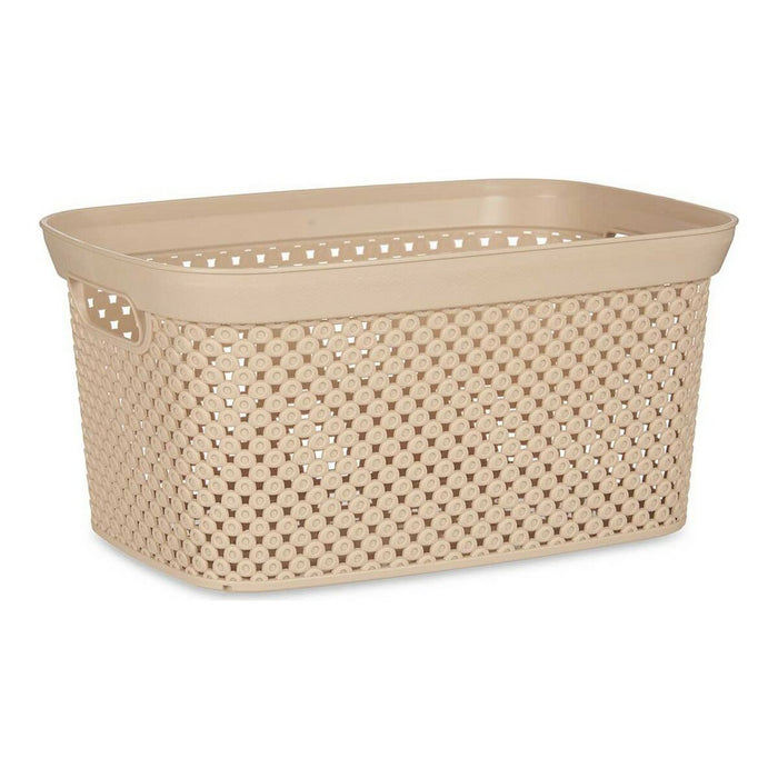 Basket 24 x 17 x 35 cm Beige Plastic 10 L