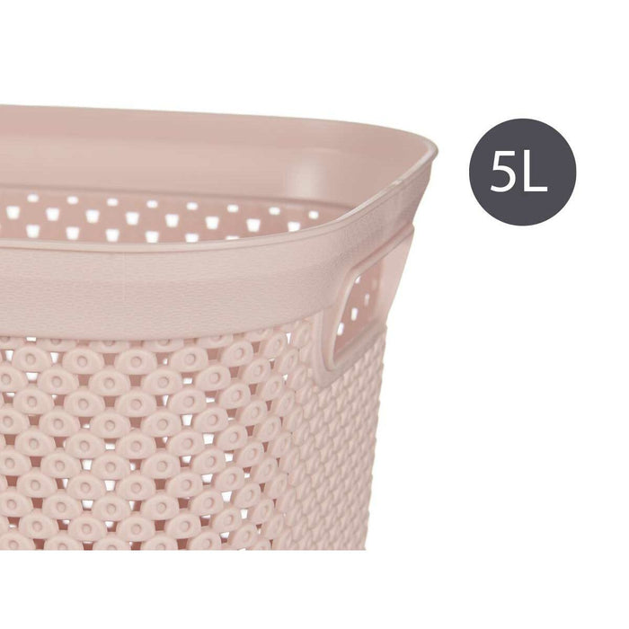 Basket 19,5 x 14 x 27,5 cm Pink Plastic 5 L