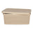 Storage Box with Lid Beige Plastic (28 x 15 x 39 cm)