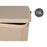 Storage Box with Lid Beige Plastic (28 x 22 x 39 cm)