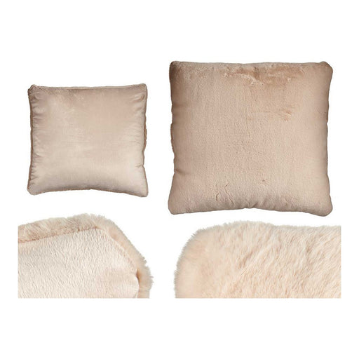 Cushion Cream With hair Synthetic Leather (60 x 2 x 60 cm)