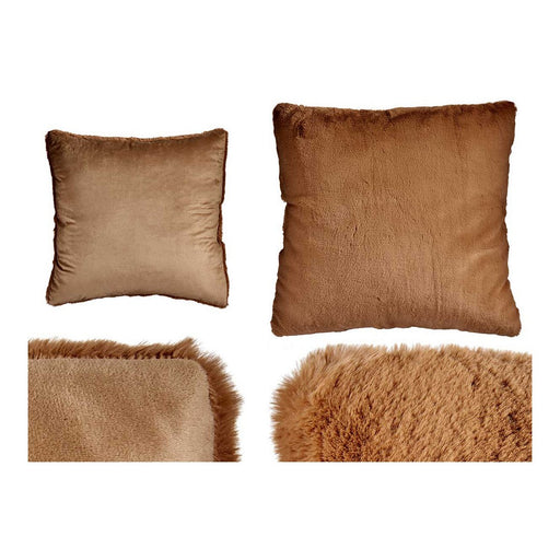 Cushion With hair Brown Synthetic Leather (60 x 2 x 60 cm)