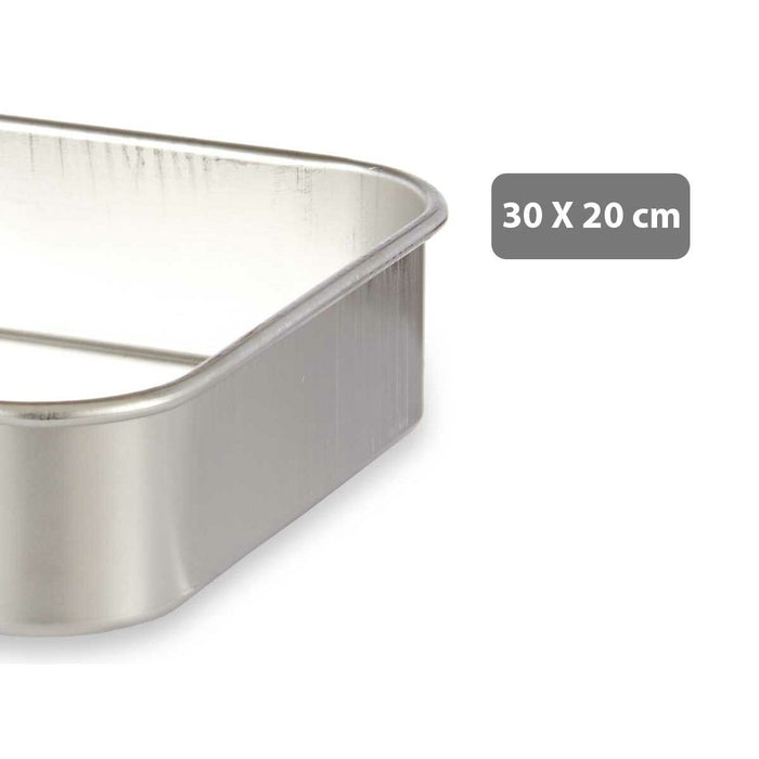 Roasting Tin Silver Aluminium (20 x 5,5 x 30 cm)