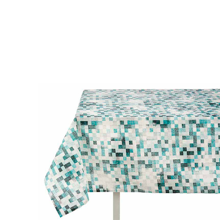 Tablecloth Blue Squares Thin canvas (140 x 180 cm)