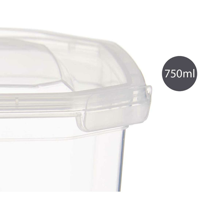 Lunch box 12,8 x 7,5 x 13,5 cm Transparent 750 ml polypropylene