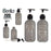 Soap Dispenser Black Grey 250 ml Glass polypropylene