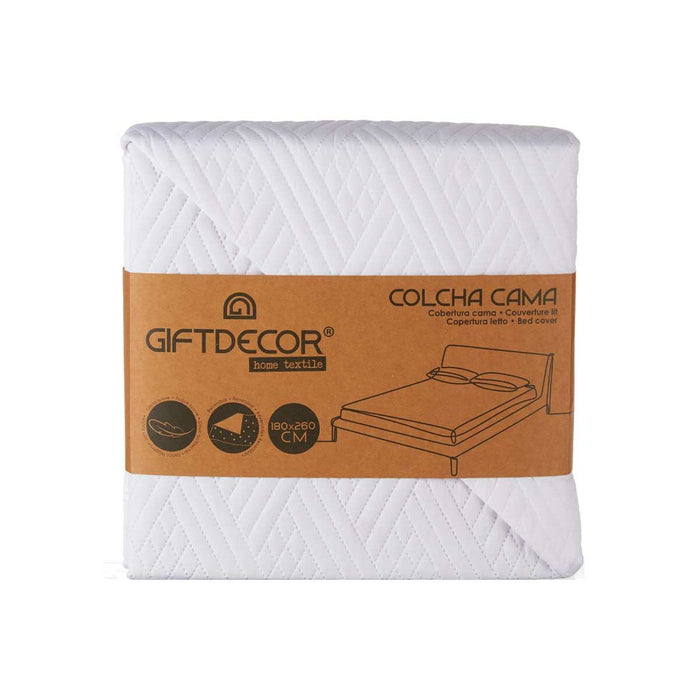 Reversible Bedspread White (260 x 240 cm)