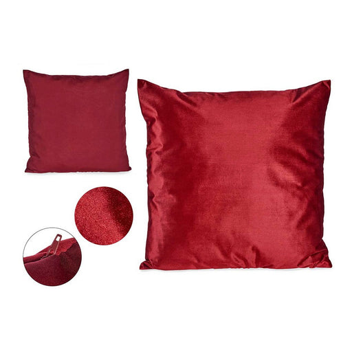 Cushion Polyester Velvet Red (60 x 18 x 60 cm)