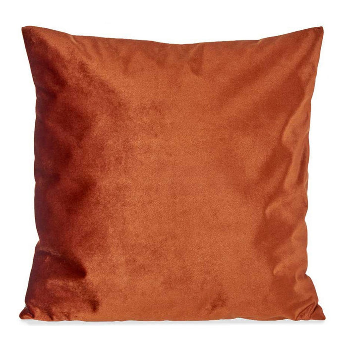 Cushion Polyester Velvet Orange (45 x 13 x 45 cm)