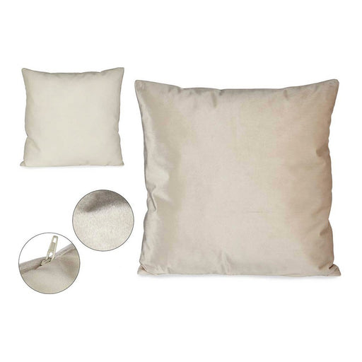 Cushion Polyester Velvet Ivory (45 x 13 x 45 cm)