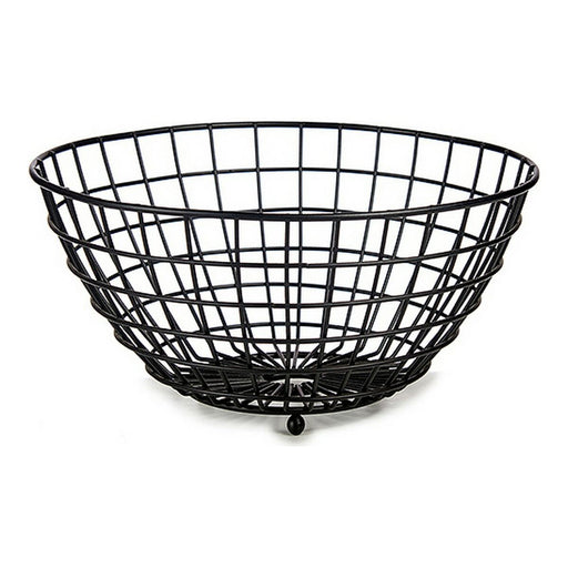 Fruit Bowl Black Steel (28 x 11 x 28 cm)