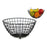 Fruit Bowl Black Steel (28 x 11 x 28 cm)