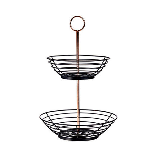 Fruit Bowl Black Copper (28,5 x 28,5 x 42,3 cm)