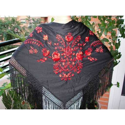 Shawl PGNRD3915 Black 140 cm