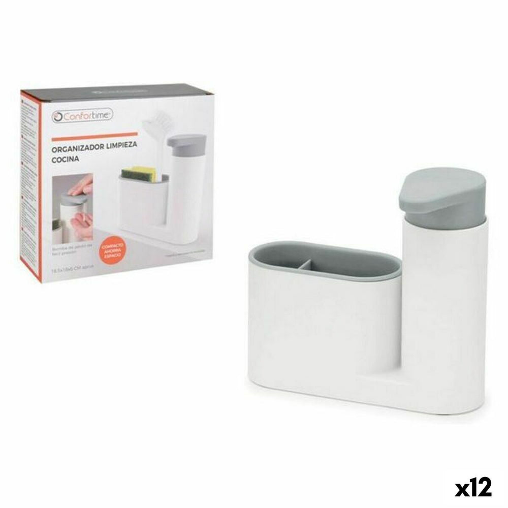 Organiser Confortime Soap dish White 18 x 6 x 16 cm (12 Units)