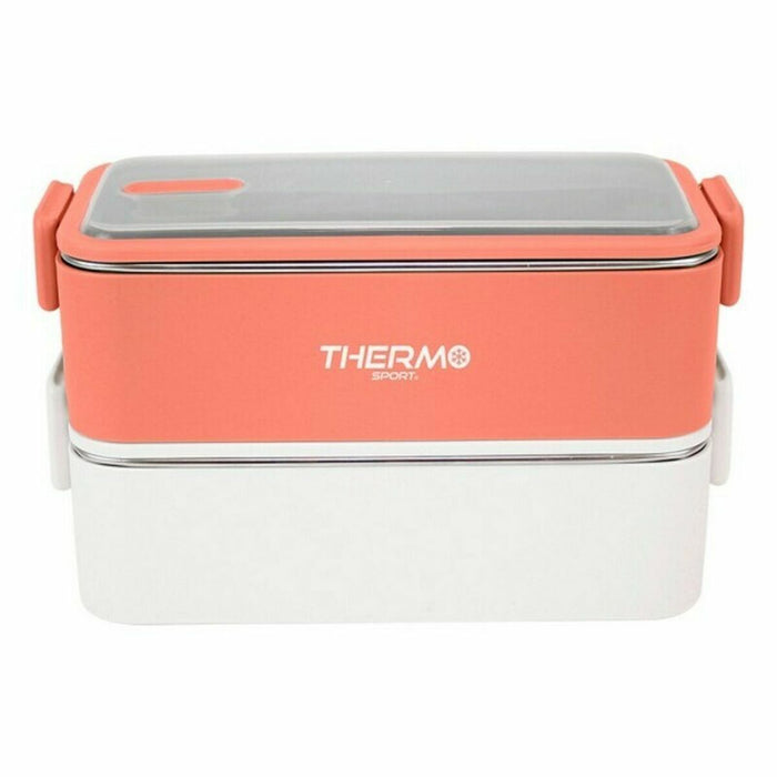 Lunch box ThermoSport Thermal Rectangular 20 x 9 x 12 cm (6 Units) (2 x 550 ml)