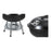 barbecue algon black with lid (34 cm)