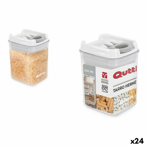 Jar Quttin Hermetic 300 ml 7 x 10 cm (24 Units) (300 ml)