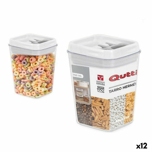Jar Quttin Hermetic 1,7 L 12,8 x 18 cm (12 Units) (1700 ml)