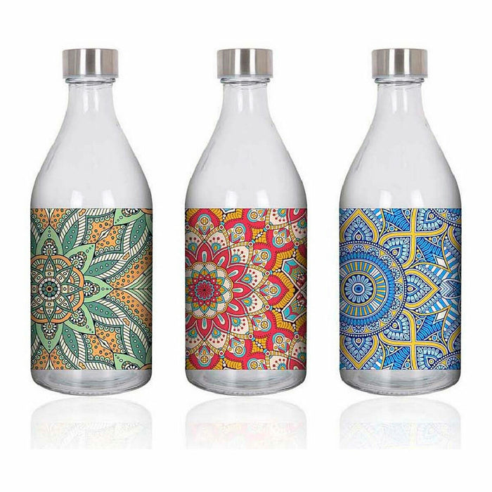 Glass Bottle Anna Metal Glass 1 L (18 Units)