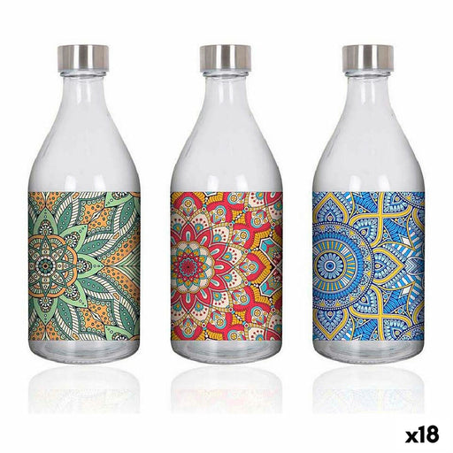 Glass Bottle Anna Metal Glass 1 L (18 Units)