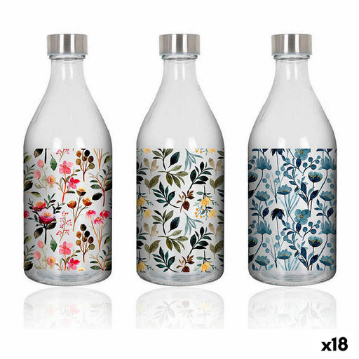 Glass Bottle Anna Metal Glass 1 L (18 Units)