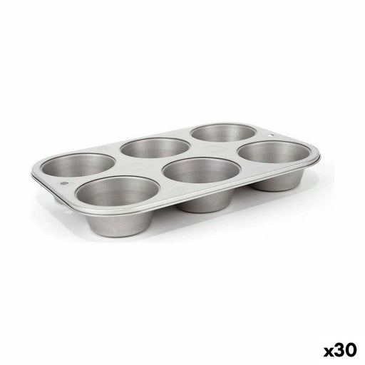 Flan Mould Quttin 6 Units Carbon steel 17 26,5 x 18 x 3 cm (30 Units)