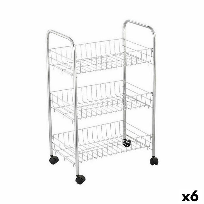 Organiser Confortime Metal Silver 40 x 26 x 62 cm (6 Units)