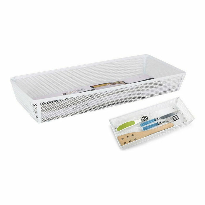 Cutlery Organiser Confortime Metal White (37,5 x 15,24 x 5,2 cm)