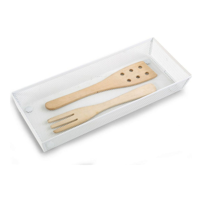 Cutlery Organiser Confortime Metal White (37,5 x 15,24 x 5,2 cm)