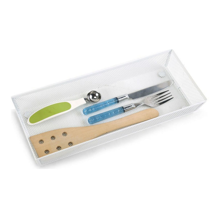Cutlery Organiser Confortime Metal White (37,5 x 15,24 x 5,2 cm)