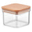 Jar Quttin Plastic 500 ml With lid 10,5 x 10,5 x 8 cm Squared