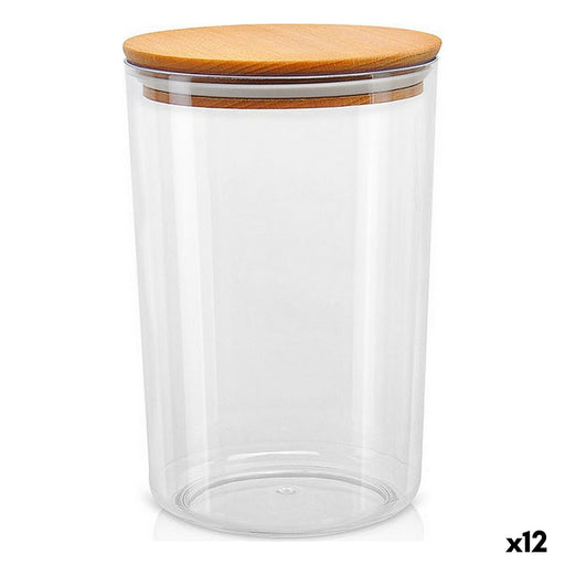 Jar Quttin Wood 10,5 x 15 cm (12 Units)