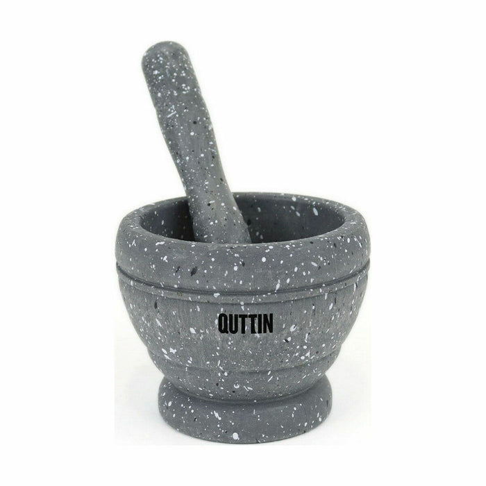 Mortar Quttin Black Plastic 11 x 9 cm (12 Units)