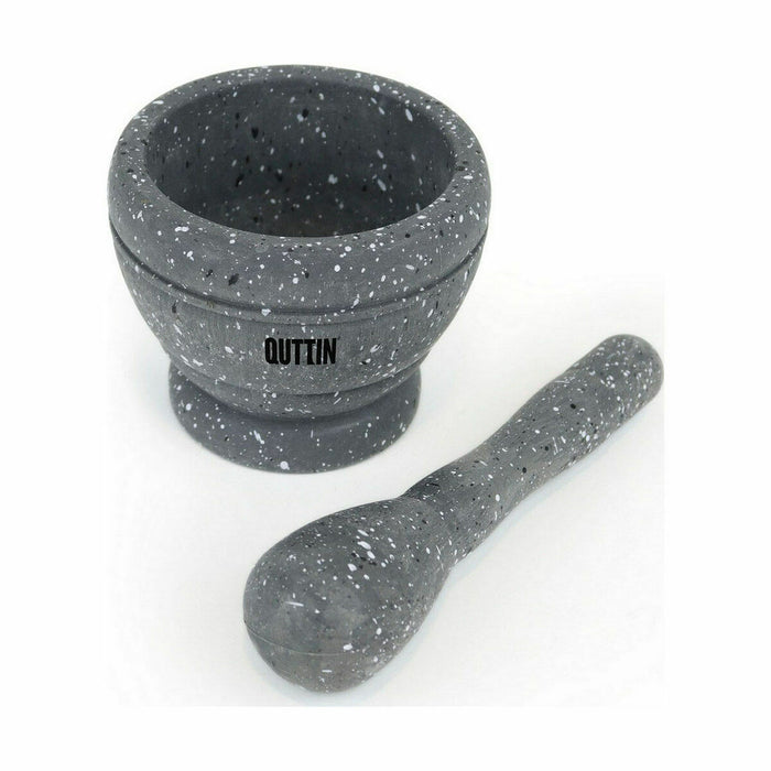 Mortar Quttin Black Plastic 11 x 9 cm (12 Units)