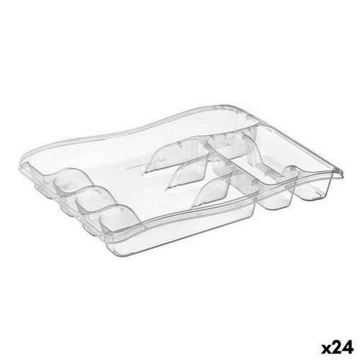 Cutlery Organiser Privilege Transparent 38 x 30 x 5 cm (24 Units)