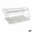 Draining Rack for Kitchen Sink Quttin White Silver Metal 28 x 40,5 x 22 cm 4,5 mm (4 Units)