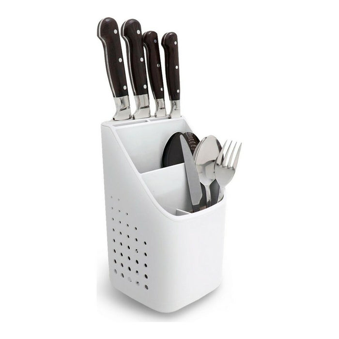 Cutlery Drainer Quttin White Plastic (23 x 13,5 x 12,5 cm)