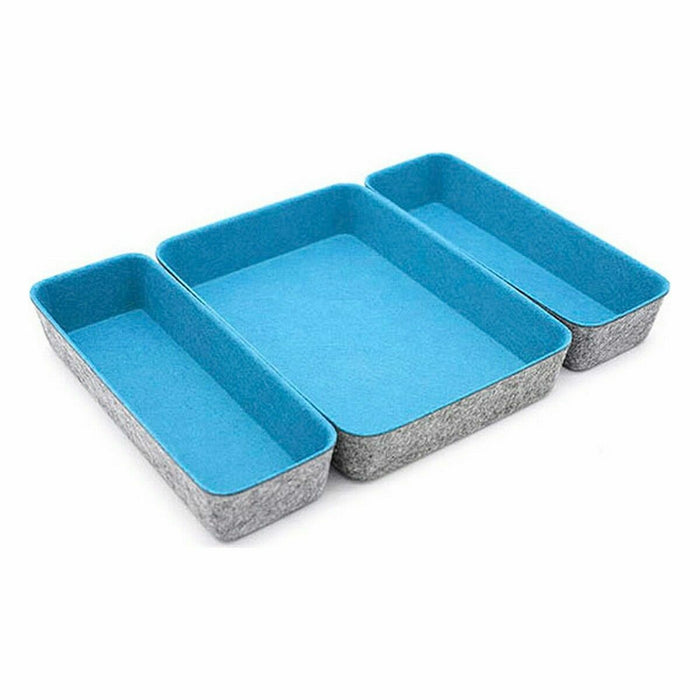 Basket set Confortime Felt 3 Pieces 28 x 20,5 x 5,3 cm