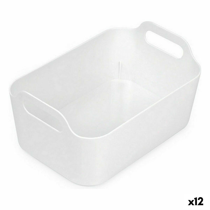 Multi-purpose basket Confortime White 33 x 23,5 x 15,4 cm (12 Units)