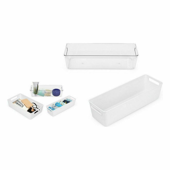 Multi-purpose basket Confortime White 38 x 12,7 x 9,5 cm (12 Units)