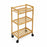 Vegetable trolley Confortime Natural Bamboo 40 x 25 x 70 cm (2 Units)