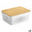 Multi-use Box Confortime White Brown Bamboo Plastic 36 x 26,5 x 13,5 cm (6 Units)