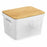 Multi-use Box Confortime White Brown Bamboo Plastic 36,5 x 27 x 21,5 cm (6 Units)