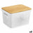 Multi-use Box Confortime White Brown Bamboo Plastic 36,5 x 27 x 21,5 cm (6 Units)