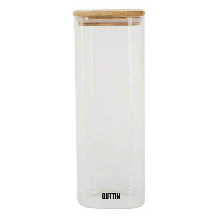 Jar Quttin Borosilicate Glass Squared 2,15 L 10 x 27 cm