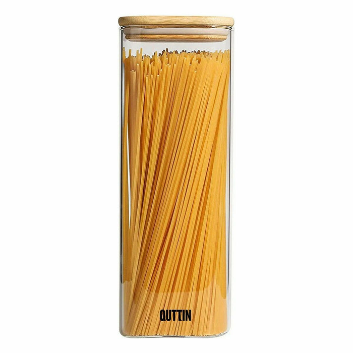 Jar Quttin Borosilicate Glass Squared 2,15 L 10 x 27 cm